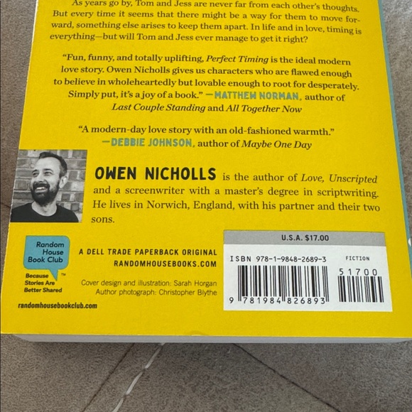 Perfect Timing by Owen Nicholls Author of Love, Unscripted Paperback EUC - Picture 3 of 3